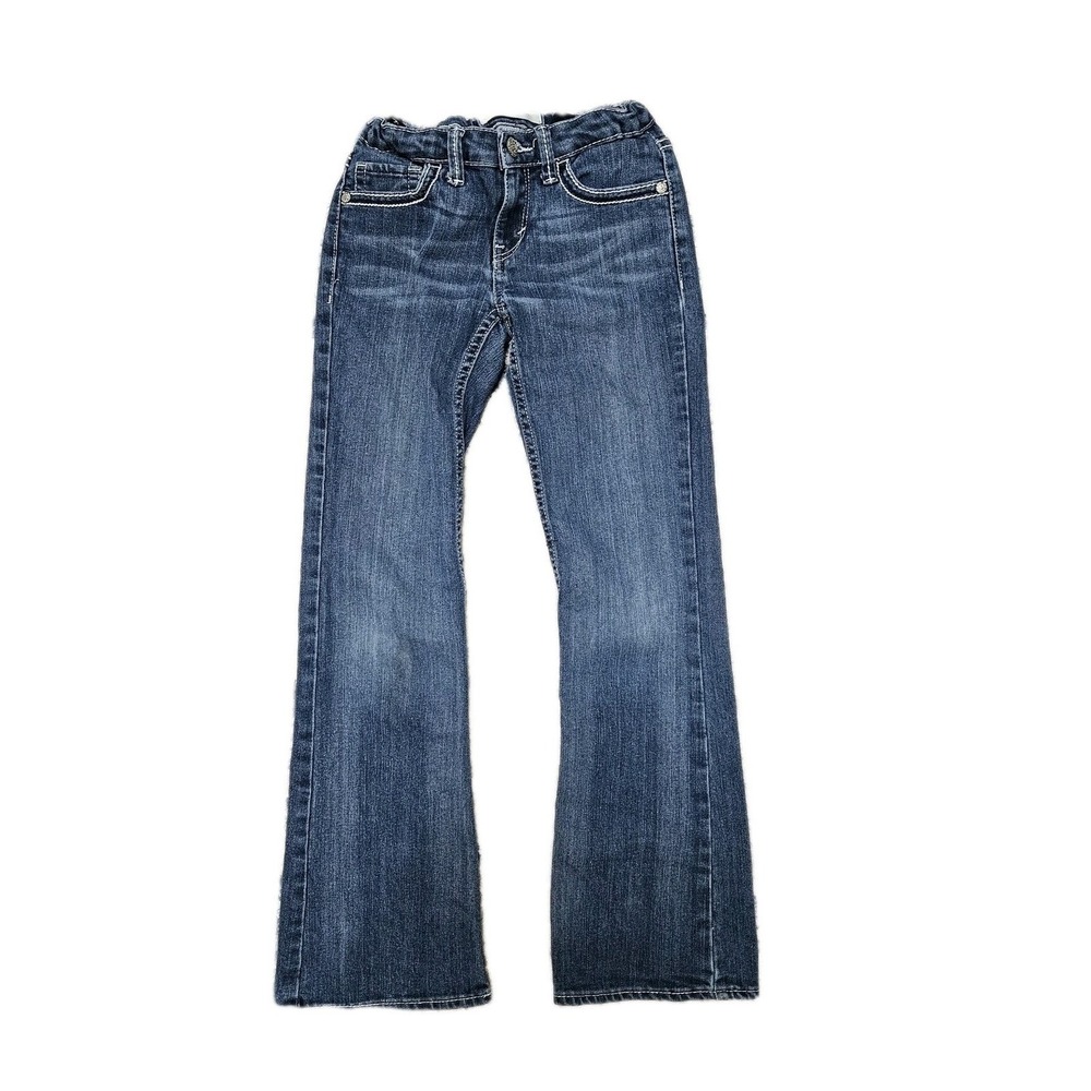 Levi's Jeans Girls 10 Blue 715 Bootcut Thick Stitch Flap Pocket Stretch Denim